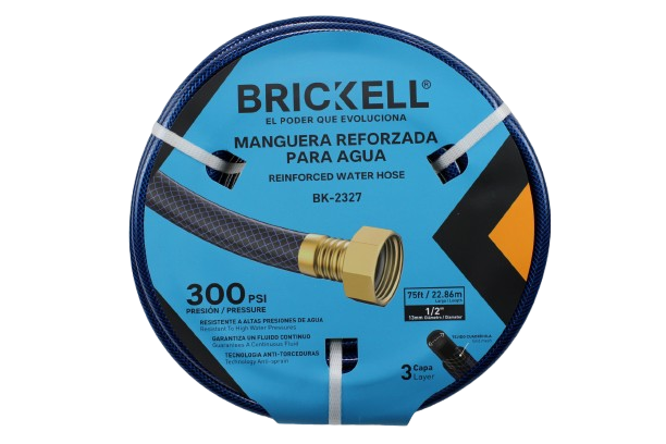 MANGUERA DE JARDÍN 1/2" 75FT (22,86 MTS) 300PSI UNID BRICKELL