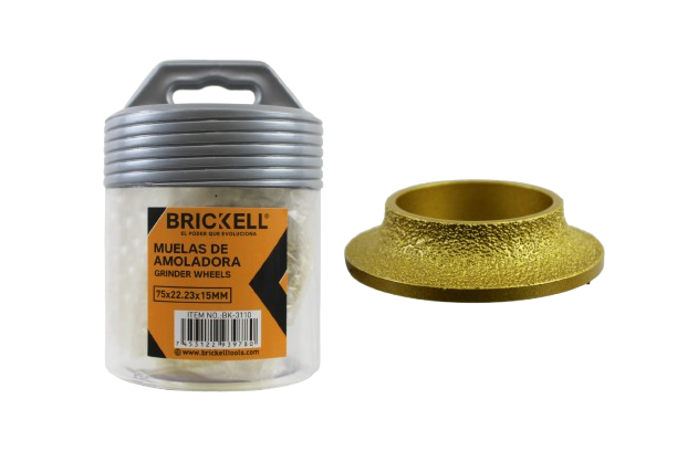 MUELAS BROCA DIAMANTADA DE DESBASTE 75*22.23*15mm UNID BRICKELL