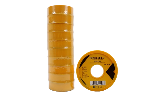 CINTA TEFLON 3/4" 19MM X 0.2MM 20 MTS UNID BRICKELL
