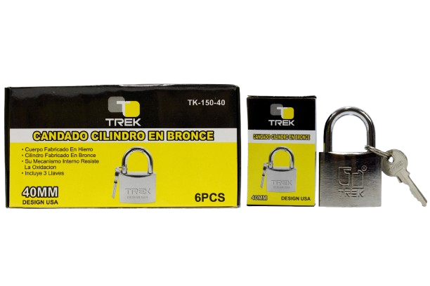 CANDADO ARCO DE BRONCE 40MM 125G UNID TREK