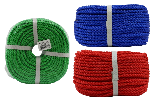 CUERDA TRENSADA COLORES MIXTOS 8MM X 100M UNID BRICKELL