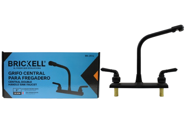 LLAVE PARA FREGADERO 8" TIPO PALANCA NEGRO UNID BRICKELL