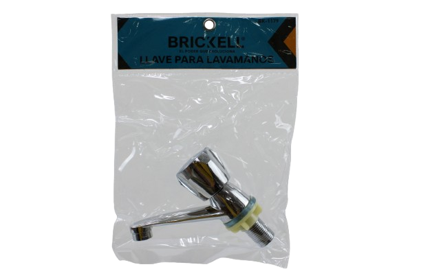LLAVE PARA LAVAMANOS METALICA SENCILLA UNID BRICKELL