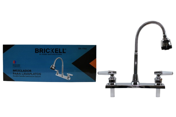 LLAVE PARA FREGADERO DOBLE CUELLO FLEXIBLE UNID BRICKELL