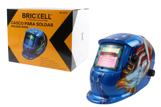 CARETA MASCARA DE SOLDAR AZUL UNID BRICKELL