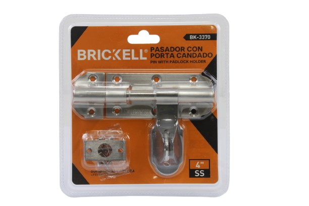 PASADOR CON PORTA CANDADO 4" 1.7MM UNID BRICKELL