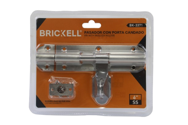PASADOR CON PORTA CANDADO 6" 1.7MM UNID BRICKELL