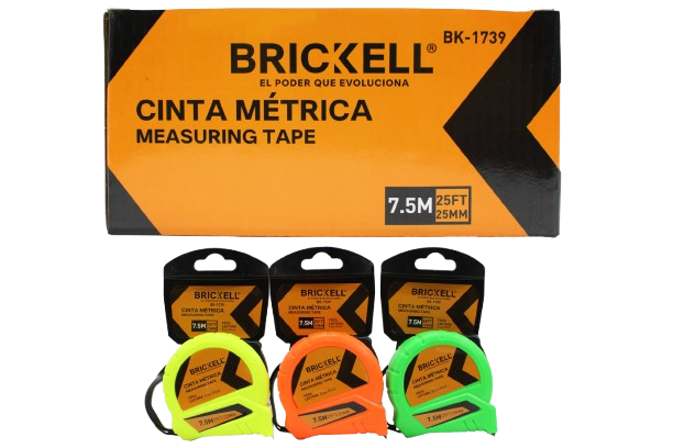 CINTA METRICA 7.5M X 25MM UNID BRICKELL