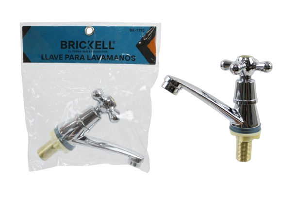 LLAVE PARA LAVAMANOS METALICA 220 G UNID BRICKELL