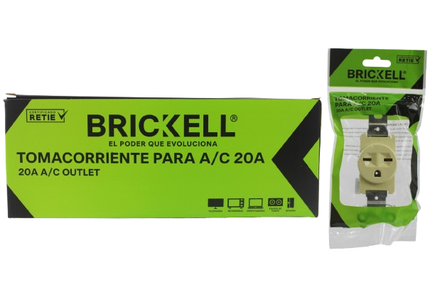 TOMACORRIENTE PARA A/C 20A TIPO CHINO UNID BRICKELL