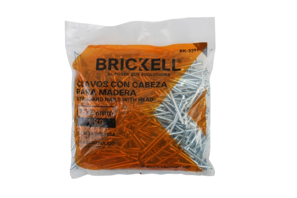 CLAVOS PARA MADERA 2"x2.6MM 1KG UNID BRICKELL