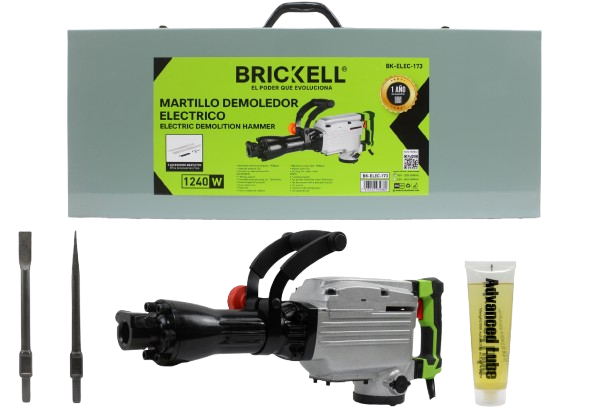 MARTILLO DEMOLEDOR ELECTRICO 45 JULES/1240W 110-120V 14 KG UNID BRICKELL