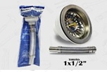 DESAGUE CORRUGADO PARA LAVAPLATOS 1 1/2" CON CESTA UNID GRIMAX