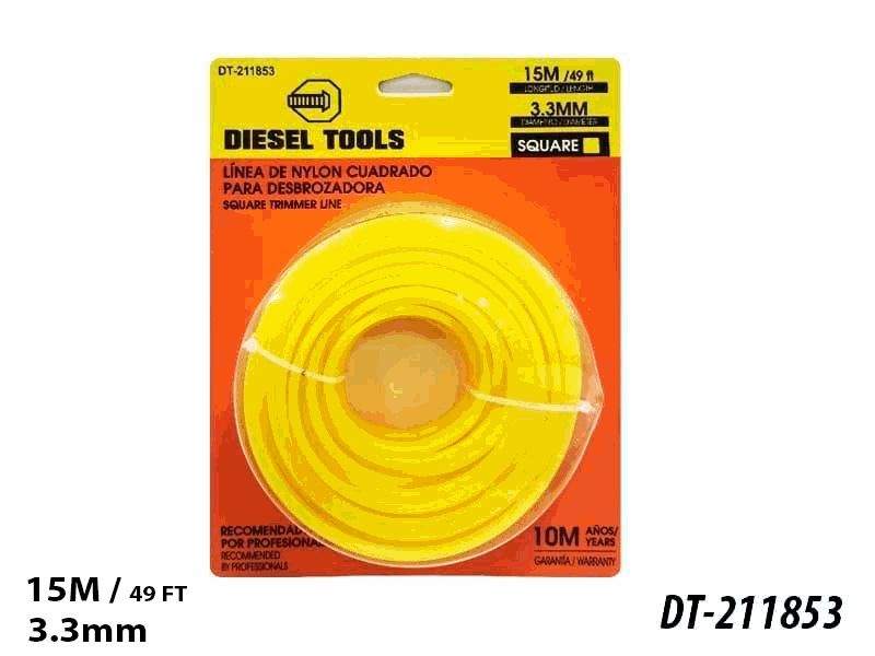 NYLON DESMALEZADOR 3.3MMX15MTS UNID DIESEL TOOLS
