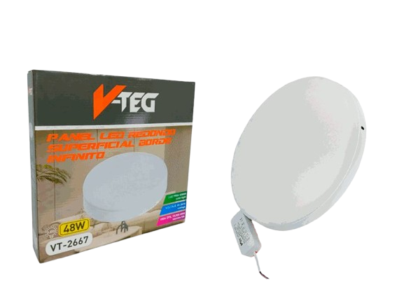 PANEL LED  REDONDO 48W 30CM SUPERFICIAL BORDE INFINITO UNID V-TEG
