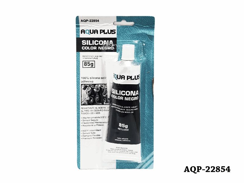 SILICON NEGRO 85G UNID AQUA PLUS