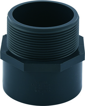 ADAPTADOR MACHO PVC AGUA FRIA 1/2" MRXC GRIS UNID TUBRICA
