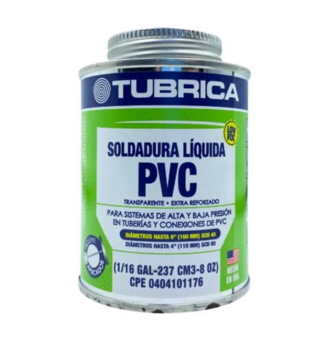 PEGA PVC MULTIPROPÓSITO TRANSPARENTE EXTRA REFORZADO 1/16GL UNID TUBRICA