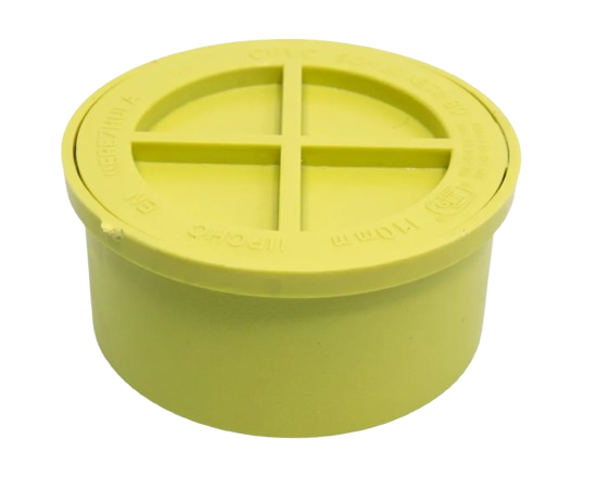 TAPÓN D/REGISTRO PVC AGUAS NEGRAS 50MM E AMARILLO UNID TUBRICA
