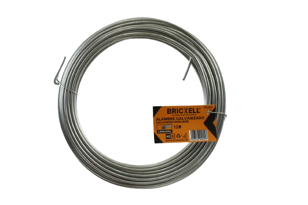 ALAMBRE DULCE GALVANIZADO #12 2.8MMx800GR UNID BRICKELL