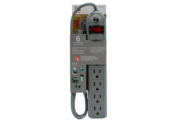 REGLETA ELECTRICA DE 6 ENCHUFES UNID TREK