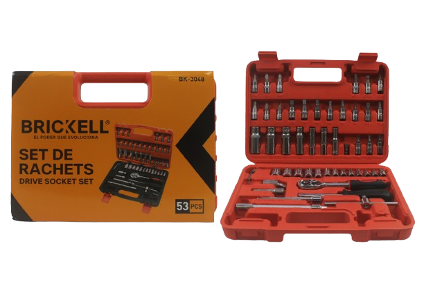 SET DE RACHET 1/4"  53 PZAS INTERCAMBIABLES UNID BRICKELL