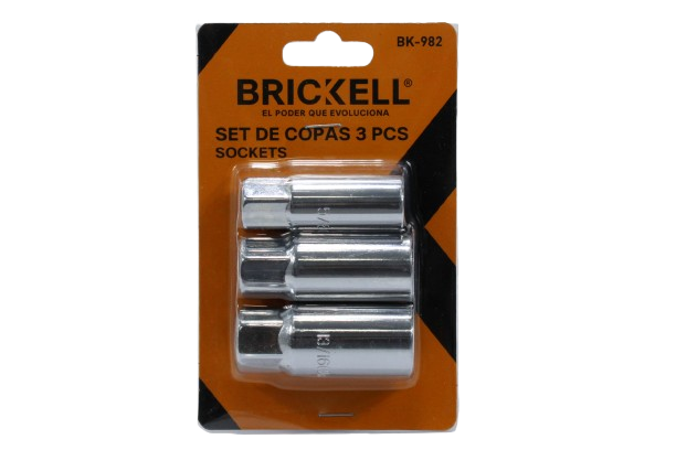 SET DE DADOS SOCKET 3/8 (16-18-21mm) 3PZAS UNID BRICKELL