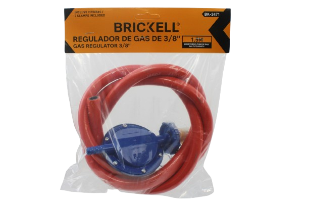 SET DE MANGUERA 1.50MTS 3/8" CON REGULADOR 18 A 43 KG UNID BRICKELL