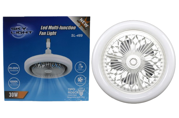 LAMPARA LED CON VENTILADOR 30W 110-220V UNID SKYLED
