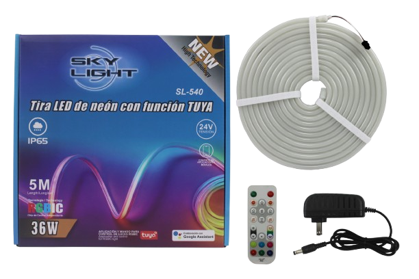 TIRA LED DE NEON 5MT - 24V- 36W MULTICOLOR UNID SKYLED