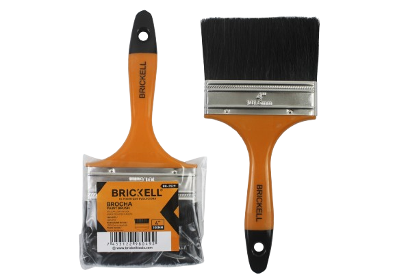 BROCHA MANGO PLASTICO 4" PELO NEGRO UNID BRICKELL