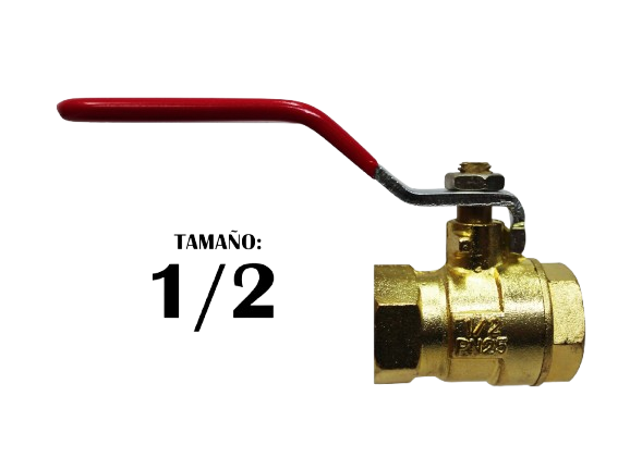 LLAVE DE BOLA  DE COBRE 1/2" 130G C/MANILLA UNID GRIMAX
