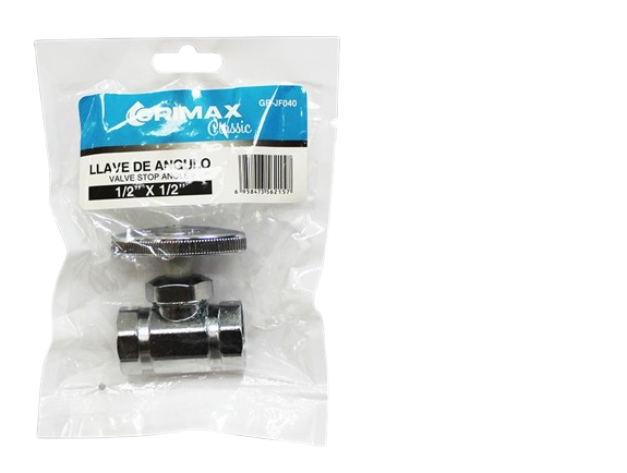 LLAVE DE ARRESTO ZINC 1/2x1/2 UNID GRIMAX