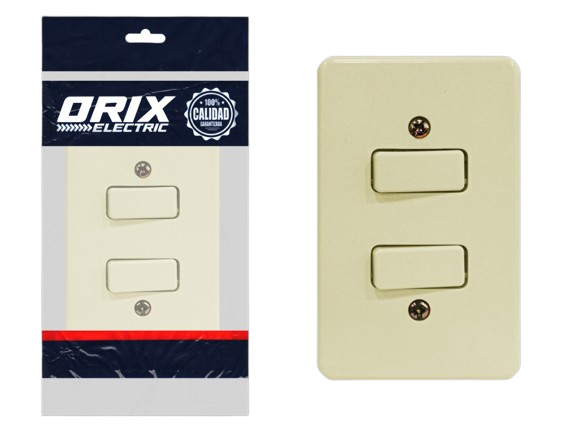 INTERRUPTOR DOBLE TIPO BTICINO UNID ORIX