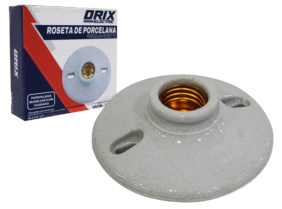 PLAFON DE PORCELANA UNID ORIX