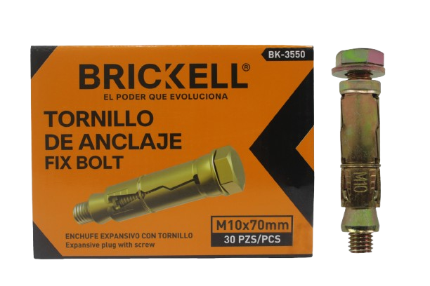 RAMPLUG DE EXPANSIÓN METALICO M10X70MM (30 PZAS) UNID BRICKELL