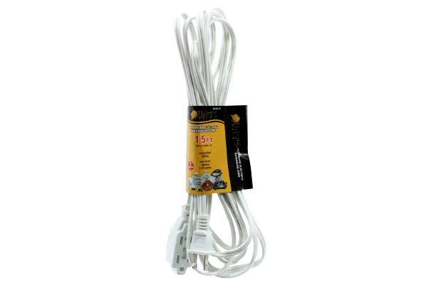 EXTENSION ELECTRICA BLANCA 15FT ENTRADA POLO A TIERRA UNID KINGS TOOLS