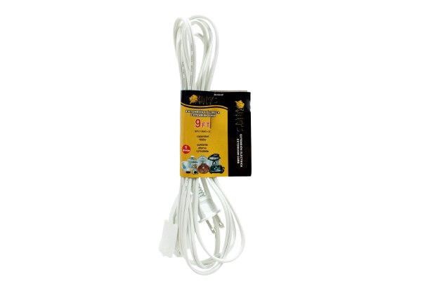 EXTENSION ELECTRICA BLANCA 9FT ENTRADA POLO A TIERRA UNID KINGS TOOLS