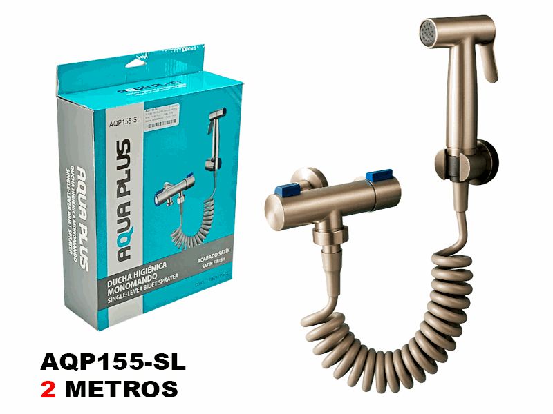 SET DE DUCHA TELEFONO METAL PLATIEADA UNID AQUA PLUS