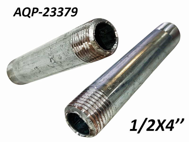 NIPLE GALVANIZADO 1/2"X4" UNID AQUA PLUS