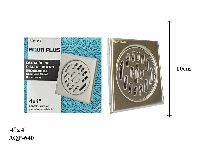 REJILLA CENTRO PISO 4"X4" UNID AQUA PLUS