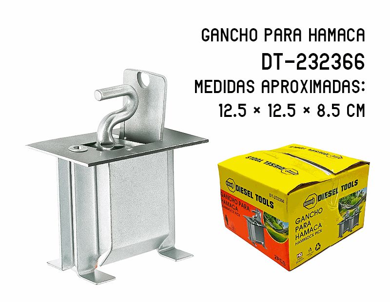 GANCHO PARA HAMACA 12.5X8.5CM UNID DIESEL
