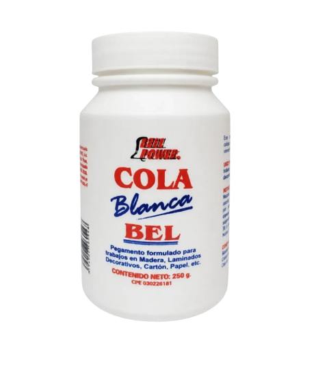 PEGA COLA BLANCA BEL 250GR UNID BELL POWER