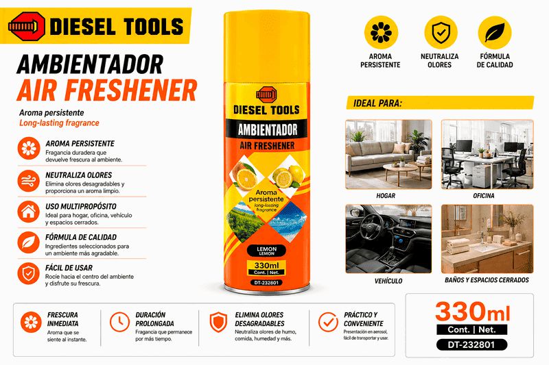 AMBIENTADOR AIR FRESHMENT 330ML UNID DIESEL TOOL