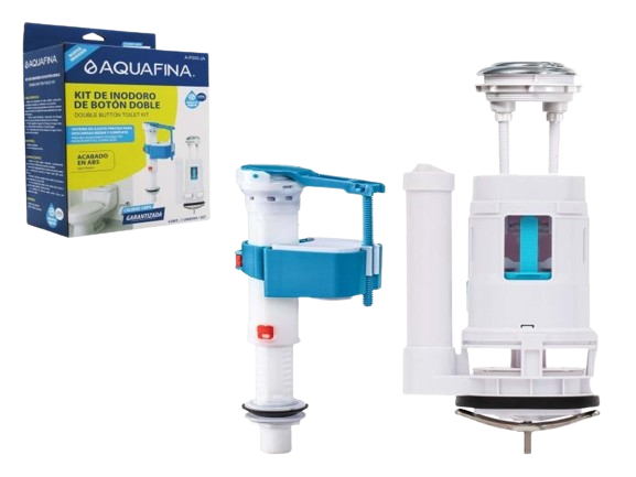 KIT DE HERRAJE INODORO DE BOTON DOBLE UNID AQUIAFINA