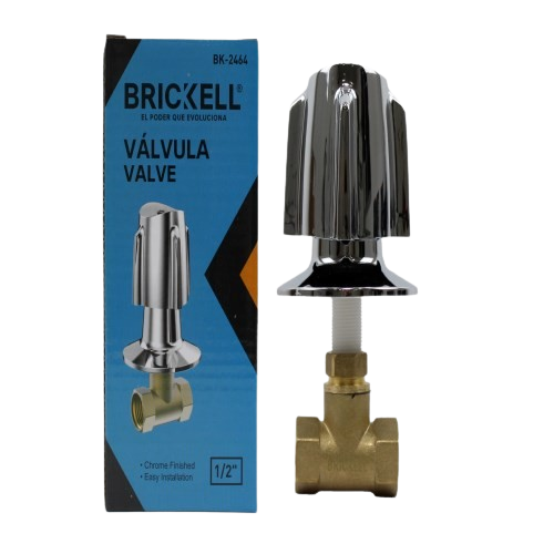 LLAVE DUCHA INDIVIDUAL 1/2" POMO METALICO UNID BRICKELL