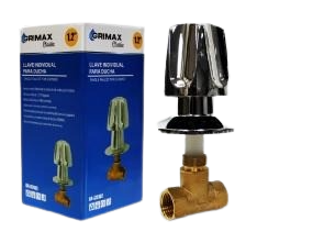 LLAVE DUCHA INDIVIDUAL 1/2" POMO METALICO UNID GRIMAX