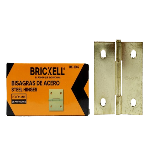BISAGRA TIPO LIBRO 2"X2" 2PZAS UNID BRICKELL