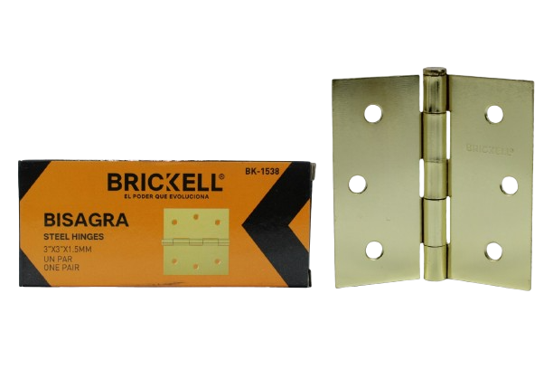 BISAGRA TIPO LIBRO 3"X3" 2PZAS UNID BRICKELL