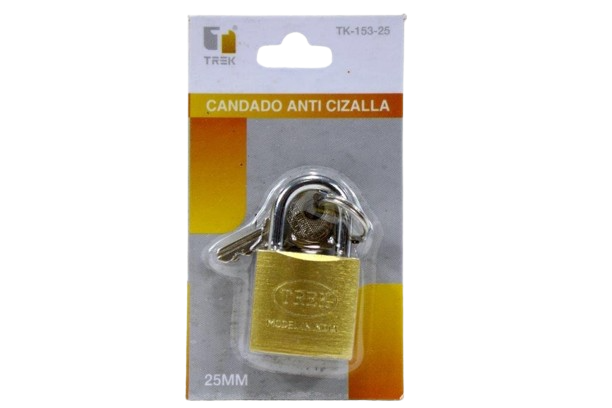 CANDADO DE HIERRO 25MM ANTI CIZALLA UNID TREK